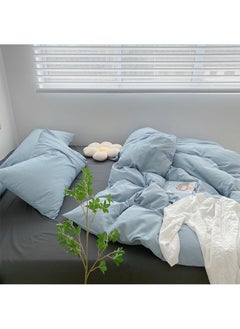 Sharpdo Four-Piece Bedding Set, Microfiber Soft Quilt Set Including 1 Quilt Cover 1 Sheet 2 Pillowcases, Suitable For 1.8m Bed 200*230cm  - Image 4