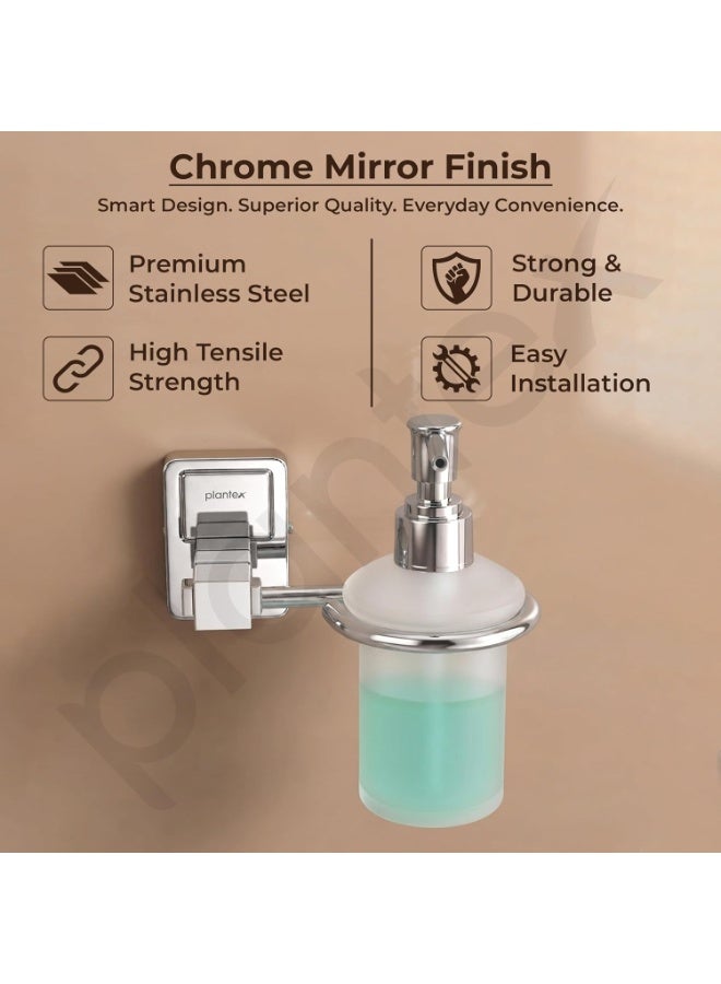 Plantex 304 Grade Stainless Steel Liquid Soap Dispenser/Shampoo Dispenser/Hand Wash Dispenser/Bathroom Accessories Pack of 1, Darcy (Chrome) - Image 2