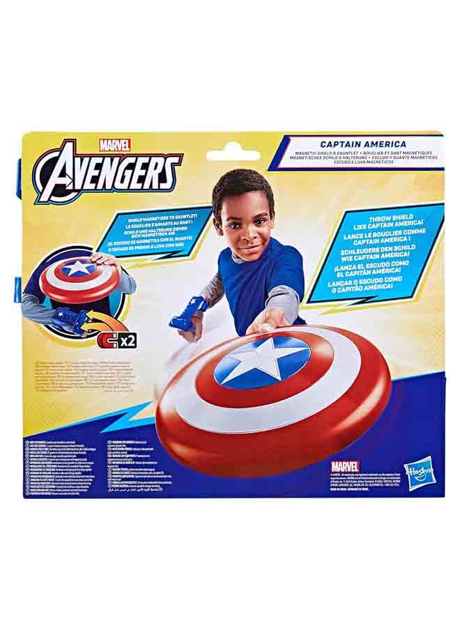 HASBRO - GAMING - Marvel Avengers Captain America Magnetic Shield and Gauntlet - Image 1
