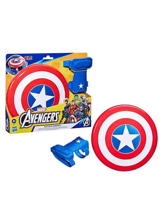HASBRO - GAMING - Marvel Avengers Captain America Magnetic Shield and Gauntlet - Image 1