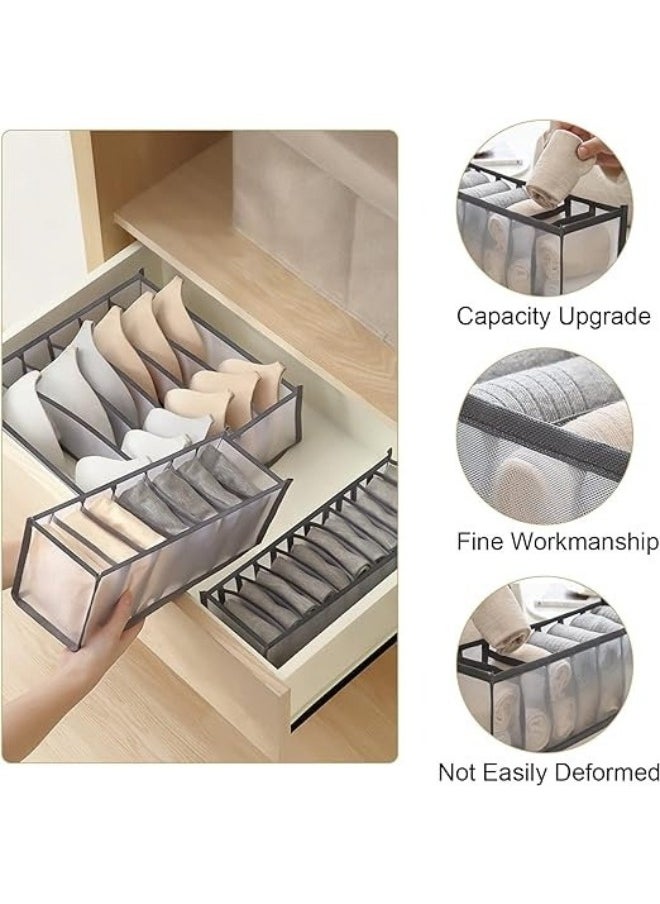 FALMER - 3 pack Underwear Organizer Drawer Divider Home Foldable Underwear Socks Closet Storage Box - Image 1