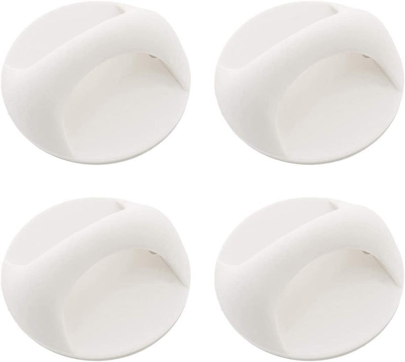 Trifecta Self-Stick Instant Cabinet Drawer Handle Helper 3.35-inch Door Window Drawer Auxiliary Pulls Convenient Opening Stick-on Handles Knobs (White Pack - 4) - Image 1