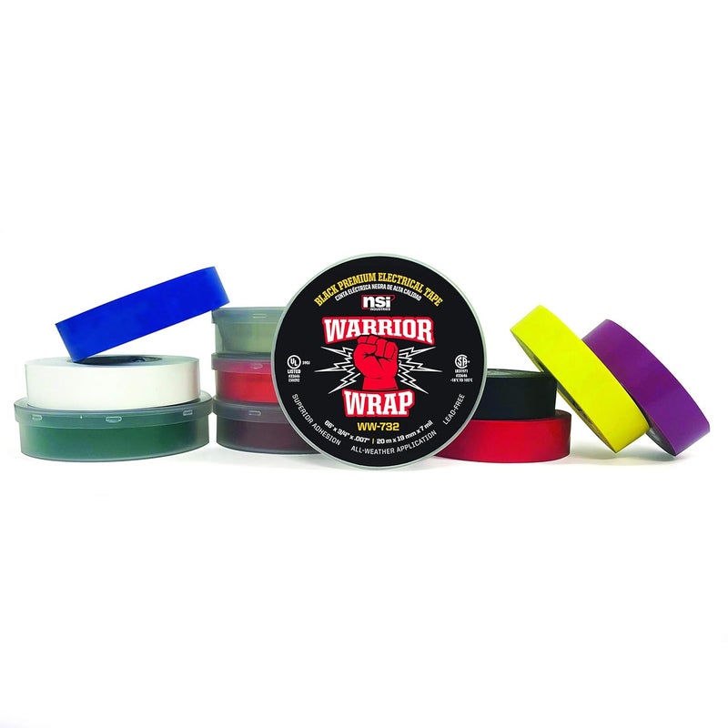 NSI WarriorWrap General 3/4 in. x 60 ft. 7 mil Vinyl Electrical Tape, Green - Image 2