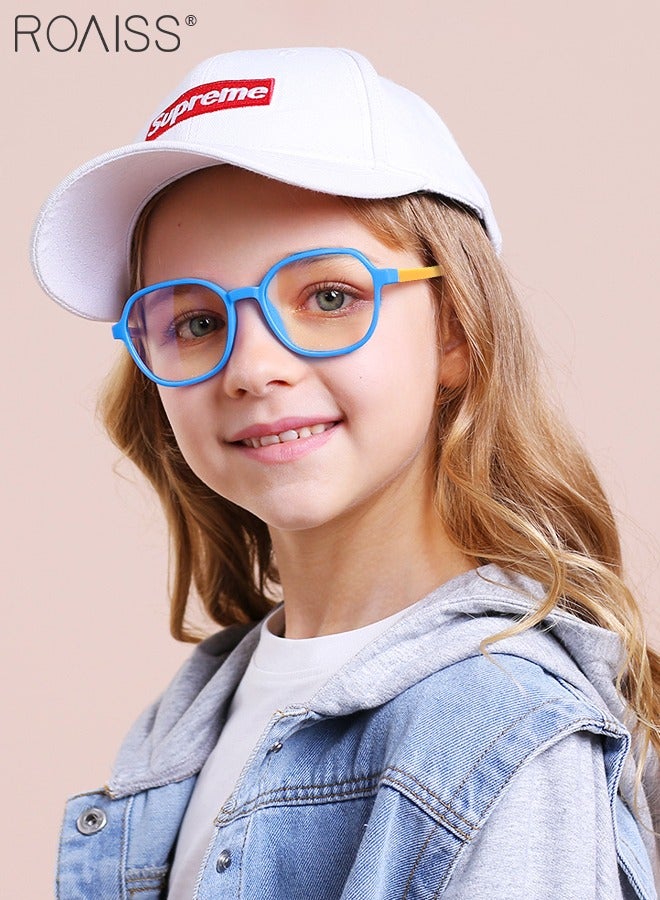 roaiss Kids Blue Light Blocking Glasses, Anti Eyestrain Computer Glasses, Gaming Eyewear UV400 Protection with Light Weight TR90 Frame for Boys Girls and Children Age 3-12, Blue and Yellow  - Image 2