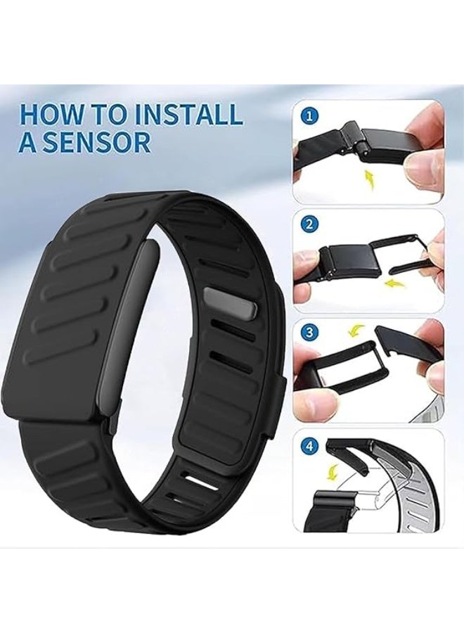 KISSUN Comfort Durable Silicone Wristband Compatible with WHOOP 5.0, One, Peak, MG and Life Fitness Tracker  Band, Waterproof and Sweatproof,Soft-Touch Silicone Durable,Breathable and Adjustable Strap for Men & Women with Metal Frame - Image 4