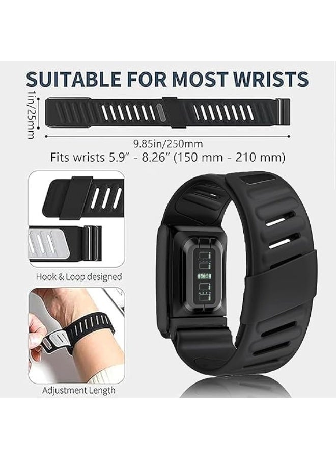 KISSUN Comfort Durable Silicone Wristband Compatible with WHOOP 5.0, One, Peak, MG and Life Fitness Tracker  Band, Waterproof and Sweatproof,Soft-Touch Silicone Durable,Breathable and Adjustable Strap for Men & Women with Metal Frame - Image 3