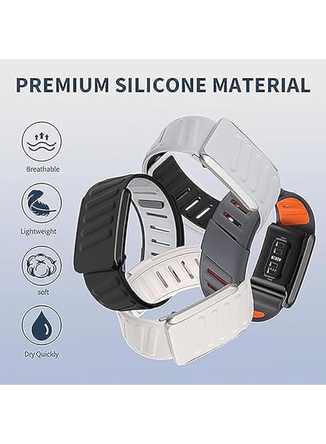 KISSUN Comfort Durable Silicone Wristband Compatible with WHOOP 5.0, One, Peak, MG and Life Fitness Tracker  Band, Waterproof and Sweatproof,Soft-Touch Silicone Durable,Breathable and Adjustable Strap for Men & Women with Metal Frame - Image 5