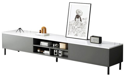 Living Room Furniture Simple and Light Luxury Combination TV Cabinet Combination Storage Cabinet with 2 Doors 140*30*46cm