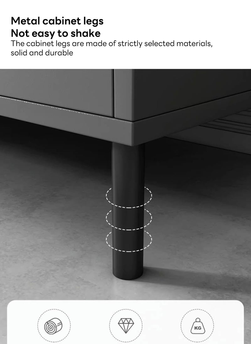 شاربدو أثاث غرفة المعيشة بسيط وخفيف الوزن مع خزانة تلفزيون فاخرة وخزانة تخزين مع بابين 140*30*46 سم - Image 5