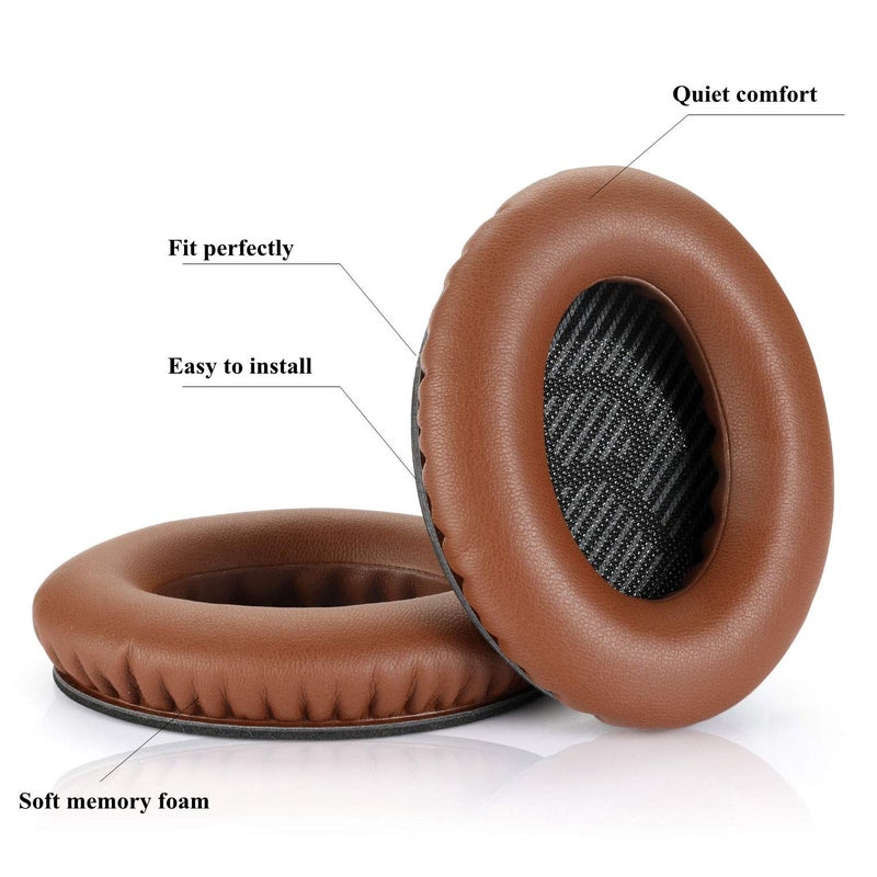 Cypher.V Headphones Replacement Ear Pads,for Bose Quietcomfort QC15 QC25 QC35 35 ii-(Brown) - Image 2