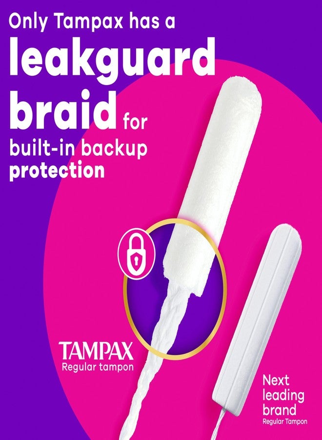 Tampax Radiant Tampons Multipack, with LeakGuard Braid, Light/Regular Absorbency, Unscented, 26 Count, Packaging May Vary - Image 4