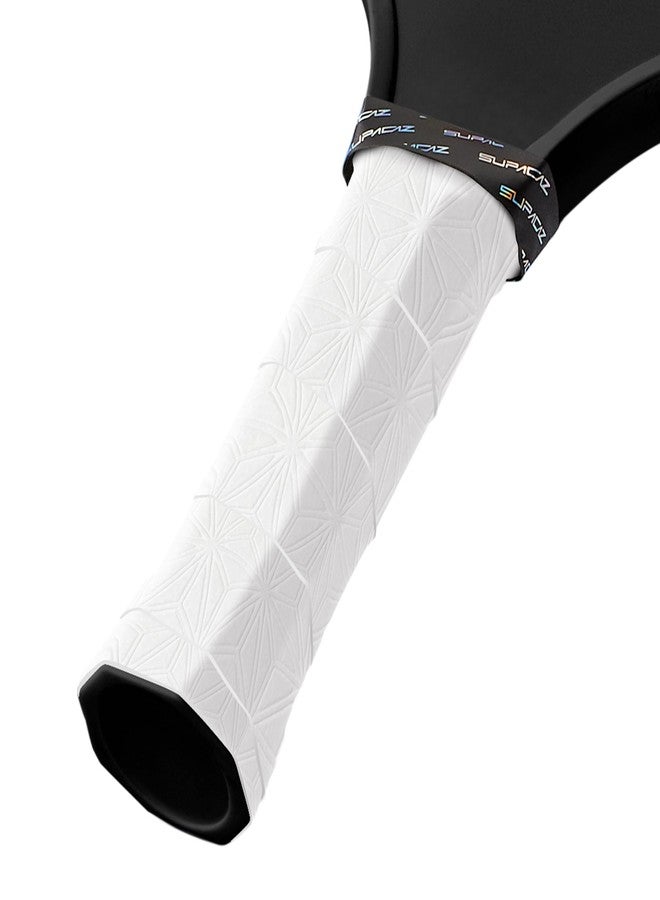 Supacaz SupaSuave White Pickleball Overgrip - Tacky Pickleball Paddle Grip Tape Wrap - Pickle Ball Anti-Sweat Overwrap - 3pk - Image 2
