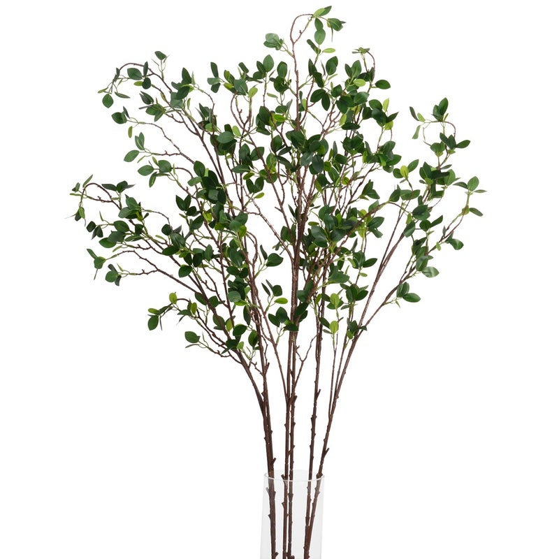 SLanC 6Pcs Artificial Stems Faux Branches for Vase 43 inch Greenery Stems for Vase for Home Party Wedding Decoration (6, Greenery) - Image 1