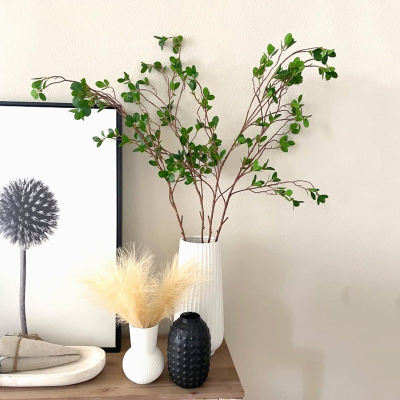 SLanC 6Pcs Artificial Stems Faux Branches for Vase 43 inch Greenery Stems for Vase for Home Party Wedding Decoration (6, Greenery) - Image 2