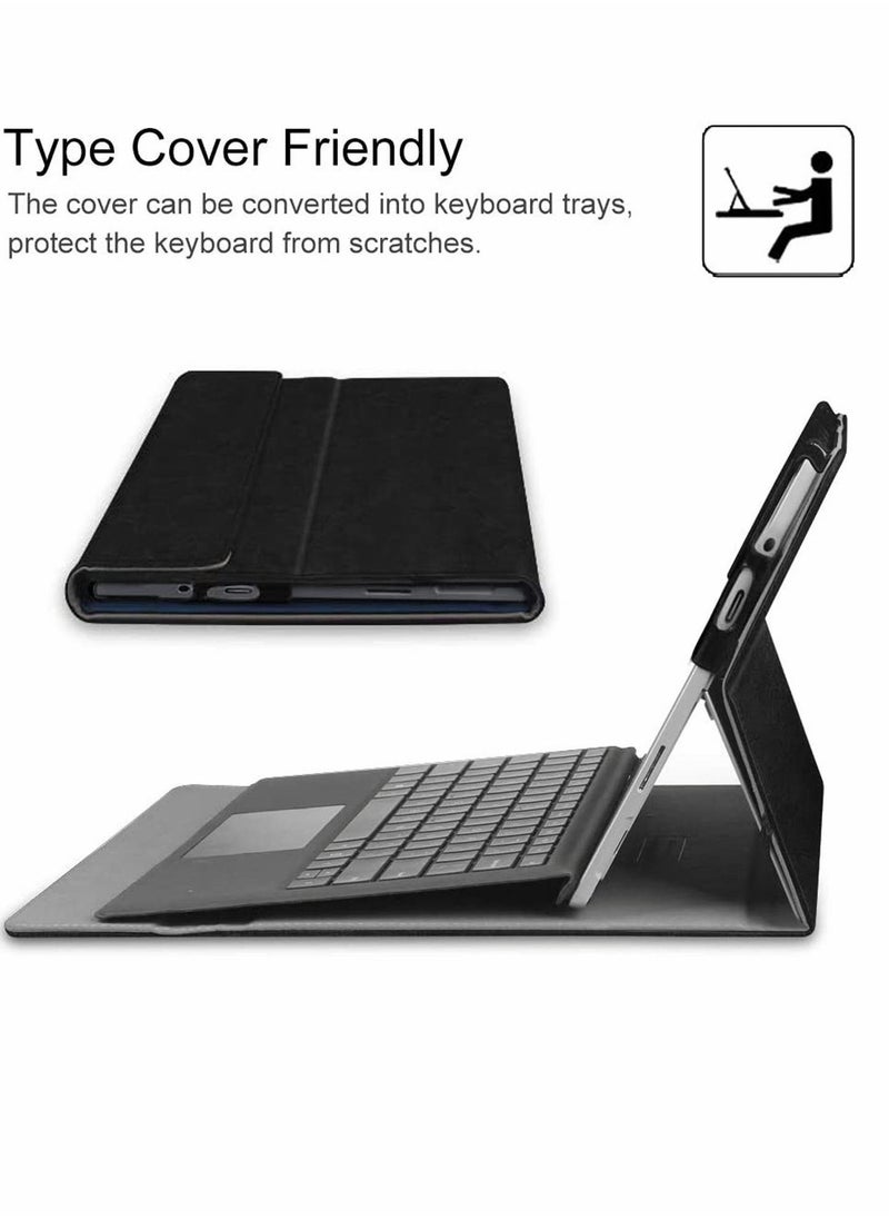 Protective Case for Surface Go 3 2021/Surface 2 2020/Surface 2018 with Stylus Holder Multiple Angle Viewing Portfolio Business Cover Compatible Type Keyboard