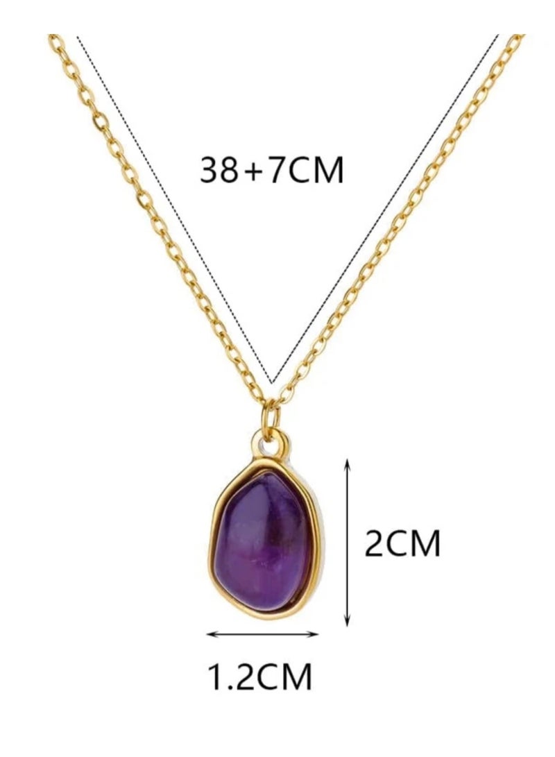 Equal Stainless Steel Gold Plated Necklace For Women - Image 4