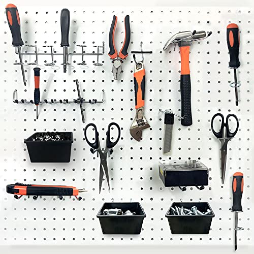 BELLO YON 258pcs Pegboard Hooks, Pegboard Accessories Organizer Kit, Pegboard Set for Organizing Various Tools, Metal Pegboard Hooks Assortment, Peg Board Bins, Peg Lock - Image 2