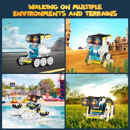Wesfuner 30in1 STEM Solar Robot Kit Toys 243 Pieces Educational Building Science Experiment Kit for Kids Aged 812 Birthday Gifts Kids Aged 8 9 10 11 12 13 Years OldWhite - Image 5