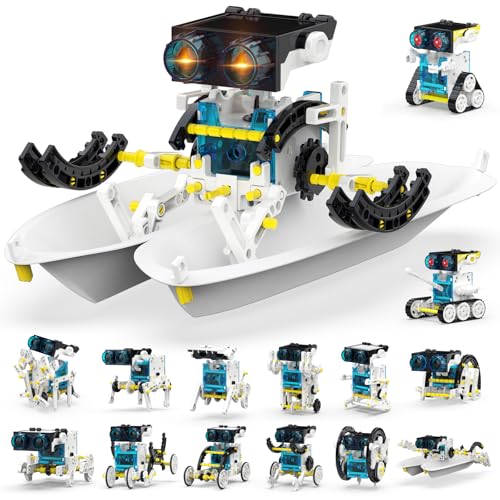 Wesfuner 30in1 STEM Solar Robot Kit Toys 243 Pieces Educational Building Science Experiment Kit for Kids Aged 812 Birthday Gifts Kids Aged 8 9 10 11 12 13 Years OldWhite - Image 1