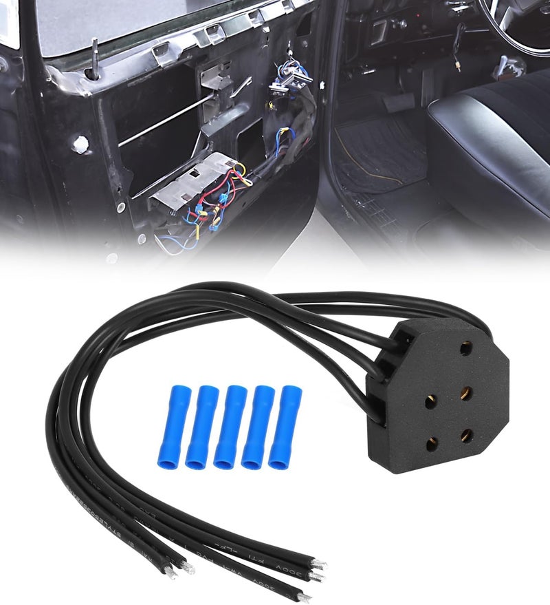 Alpha Rider Power Window Switch Pigtail 5-Way Connector Plug Wire Kit for 80's GM Vehicles - Image 1