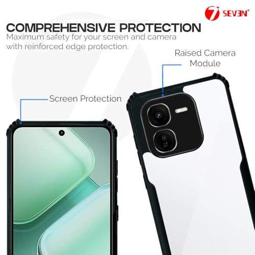 7-Seven 7SEVEN® Ipacky Back Cover for IQOO Z9X 5G Mobile Back Case Shock Proof Design Camera Edges Protection Crystal Clear Phone Case Precise Cutouts Matte Black Soft Bumper Phone Cover - Image 3