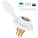 Aikyciu RV City Water Inlet with Check Valve 34 NH Female to 12 NPT Male RV Water Inlet Connection for Camper Trailer Marine White - Image 2