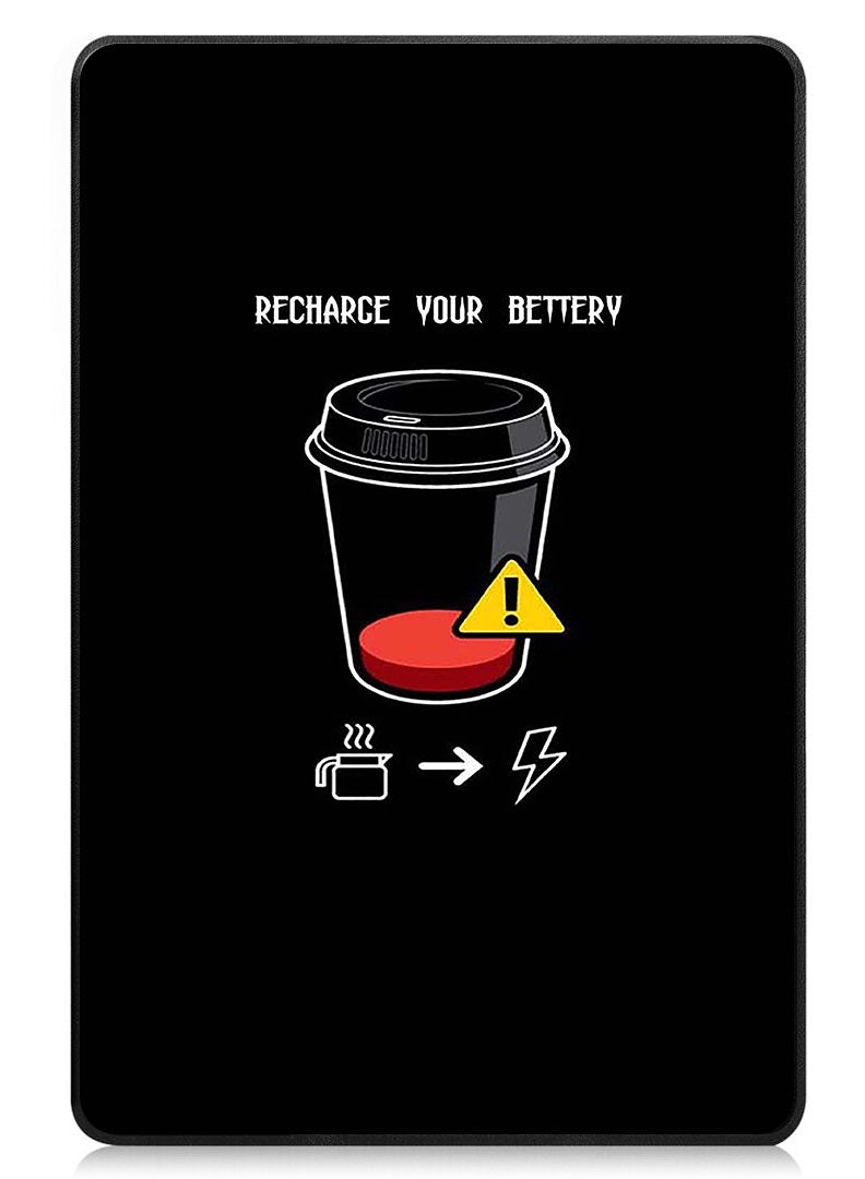 Theodor Protective Flip Case For Samsung Galaxy Tab S9 FE Plus With Trifold Stand Auto Wake Sleep Shockproof Cover recharge your bettery copy - Image 1
