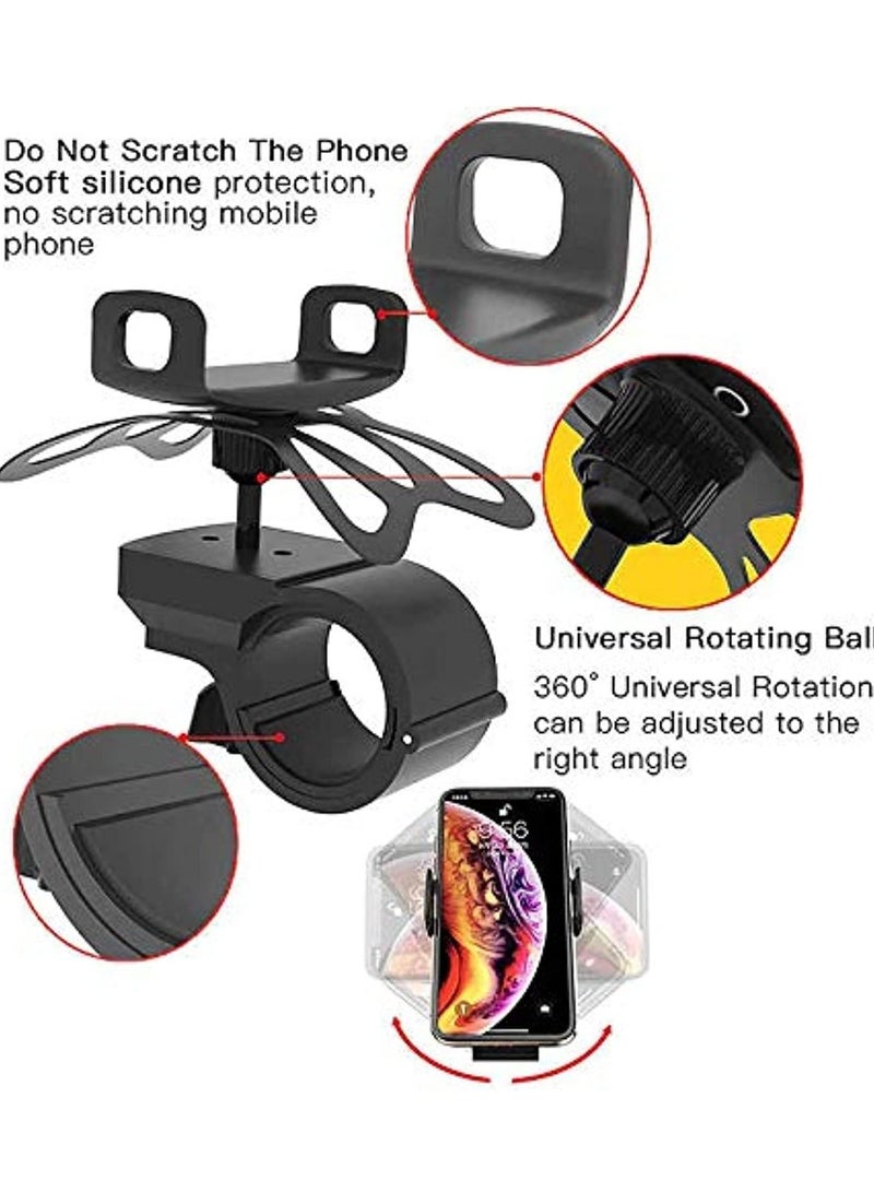 Yesido C42 Bike Bicycle Motorcycle Mobile Phone Holder Mount Universal 360 Degree Adjustable Rotation Compatible With Iphone 12 Mini/12/12 Pro, Samsung Galaxy S21/20 Or Note Ultra, Huawei And More  - Image 3