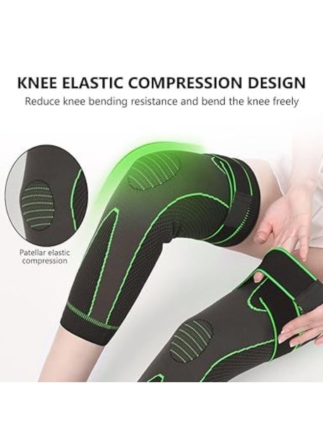 Long Medical Compression Knee & Calf Support Sleeves (1 Pair) with Anti-Slip Silicone Grip – Supports Joints, Ligaments & Muscles – Ideal for Running, Gym & Football – Unisex – Assorted Colors - Image 5