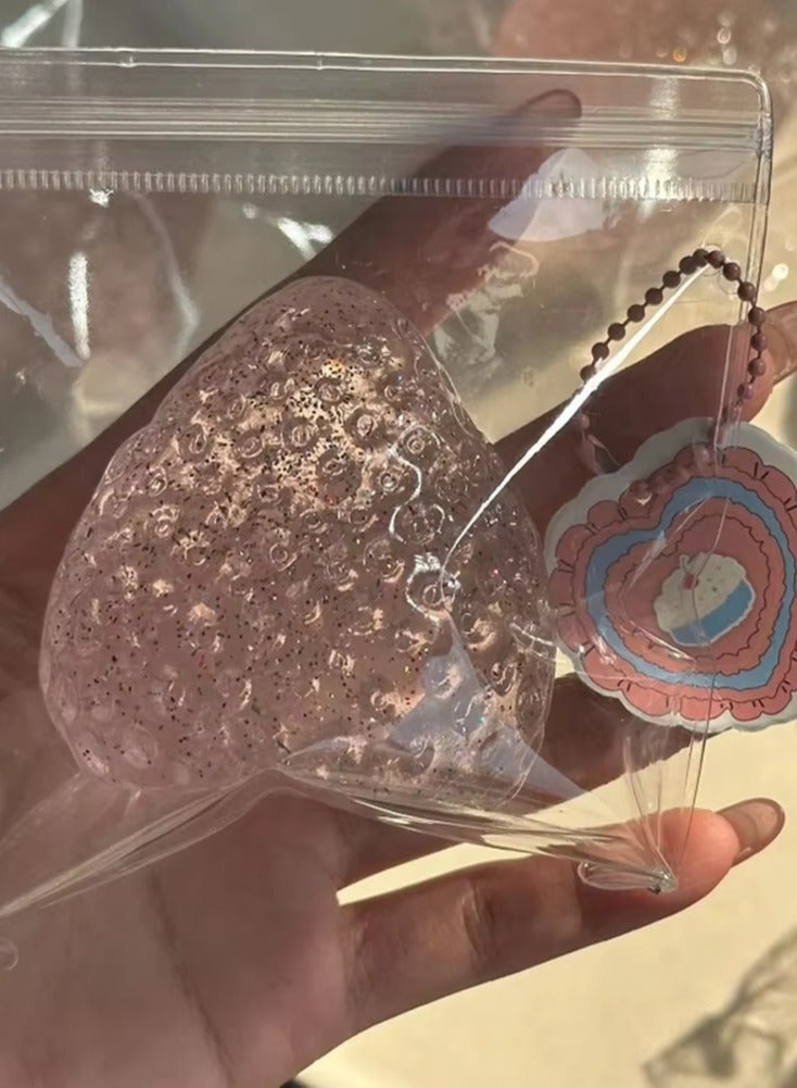 كاواي لعبة الفراولة الإسفنجية من Kawaii، لعبة محاكاة الفراولة الإسفنجية القابلة لإعادة الاستخدام، لعبة تخفيف التوتر البطيء، هدايا عيد الميلاد - Image 1