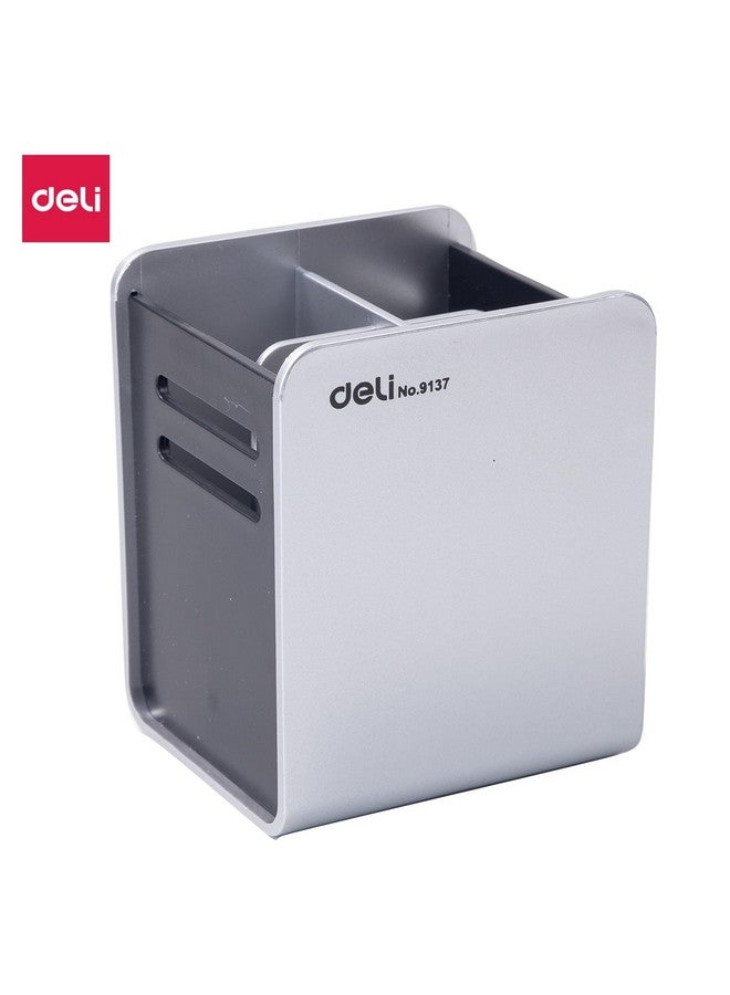 Deli W9137 Dual Color Design Pen Holder with 2 Compartments, Multicolor, Pack of 2 - Image 4