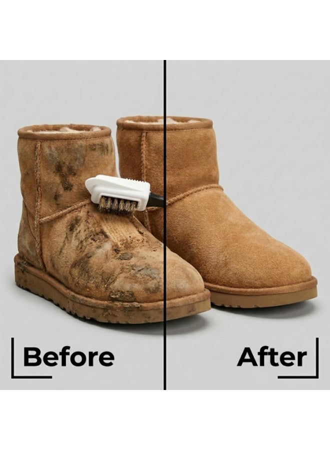 High-Quality Suede Multi-Functional Four-Sided Shoe Cleaning Brush With Brass Bristles Provides Excellent Cleaning Results And A Perfect Sleep Experience. - Image 2