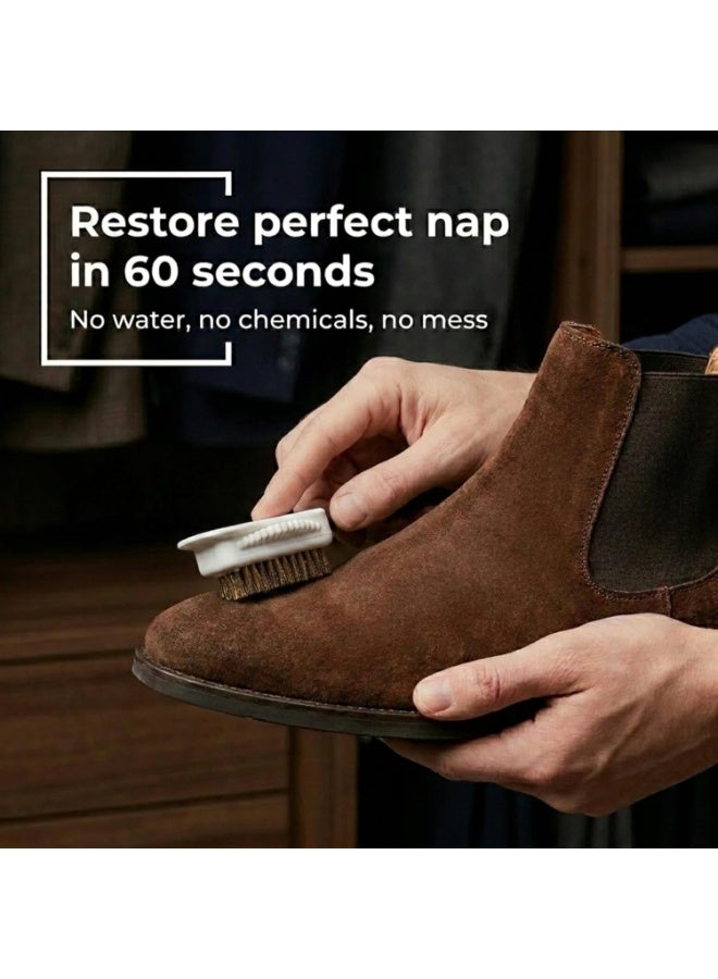 High-Quality Suede Multi-Functional Four-Sided Shoe Cleaning Brush With Brass Bristles Provides Excellent Cleaning Results And A Perfect Sleep Experience. - Image 4