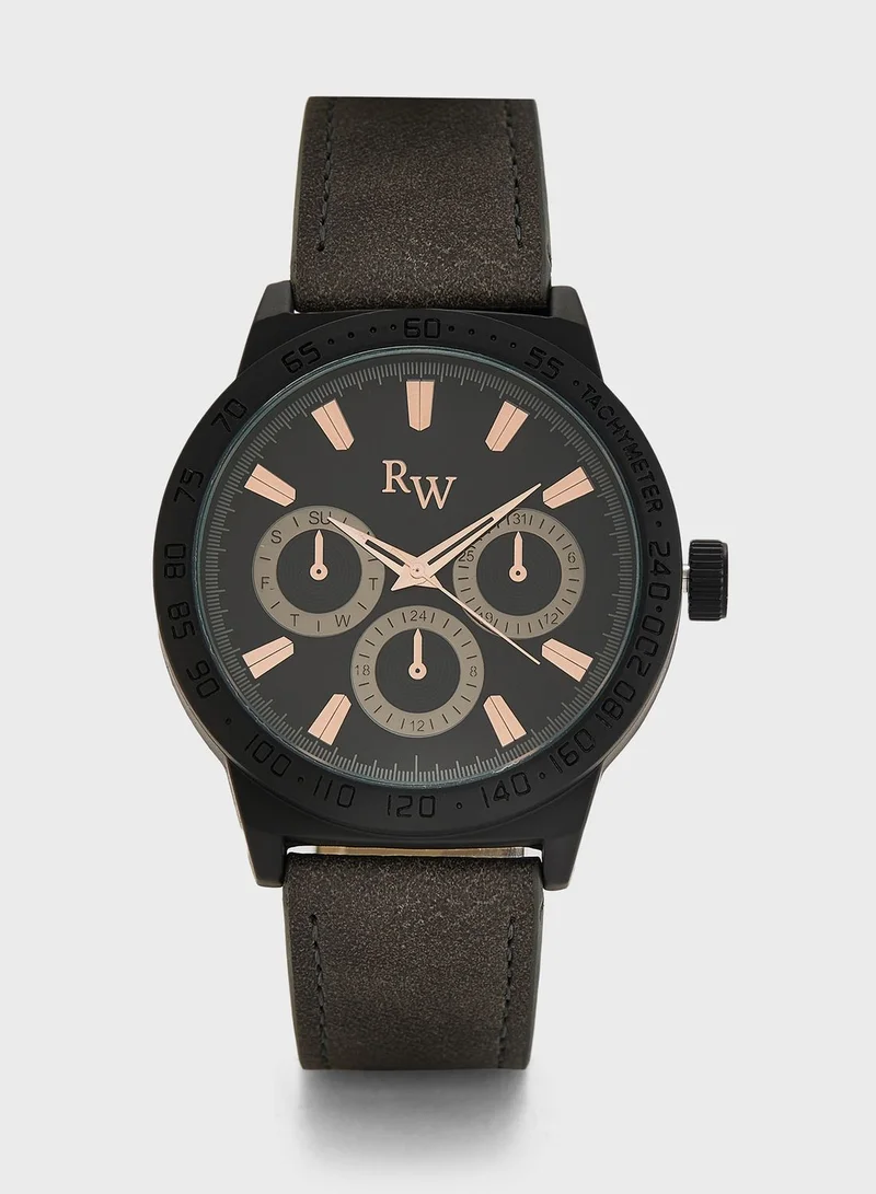 Robert Wood Watch And Multi Bracelet Gift Set