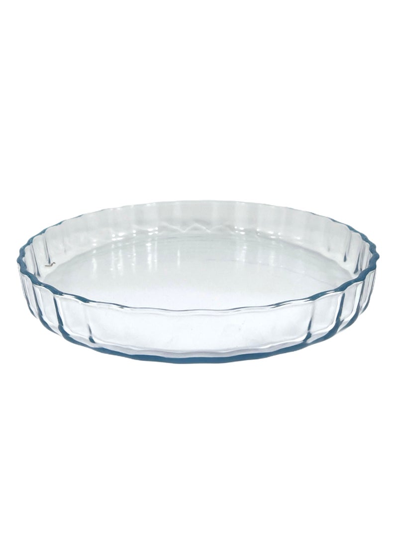Homemaker Round Fluted Glass Baking Dish – 2 Liter Capacity – 29.7 cm Diameter – Elegant Oven-Safe Dish for Pies, Quiches & More - Image 2