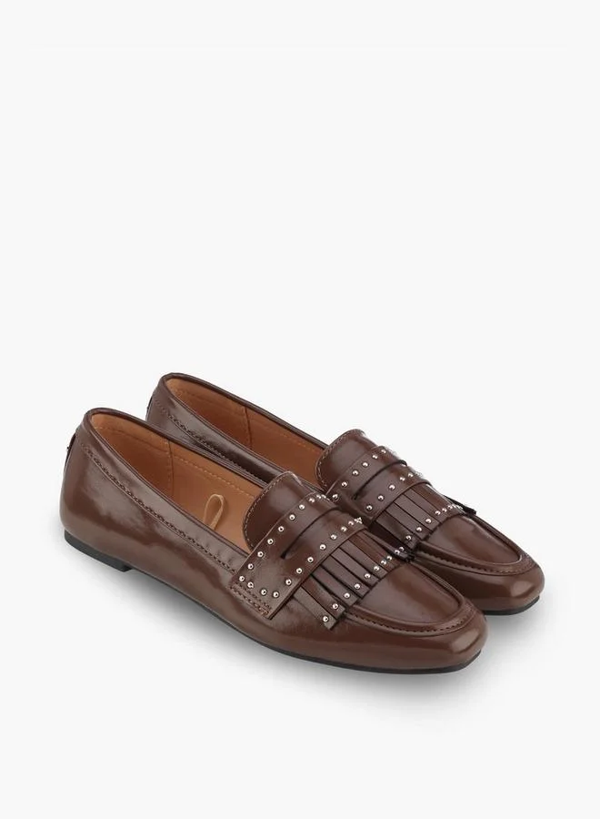 Women Embellished Slip-On Loafers