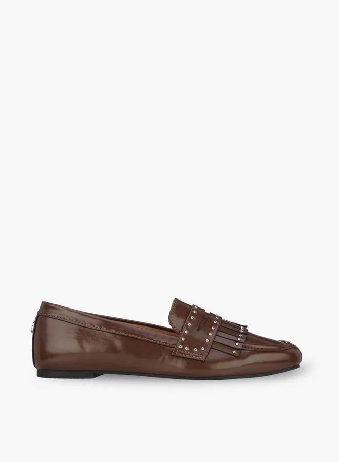 Celeste TAUPE Women Embellished Slip-On Loafers for Women | Best Price UAE