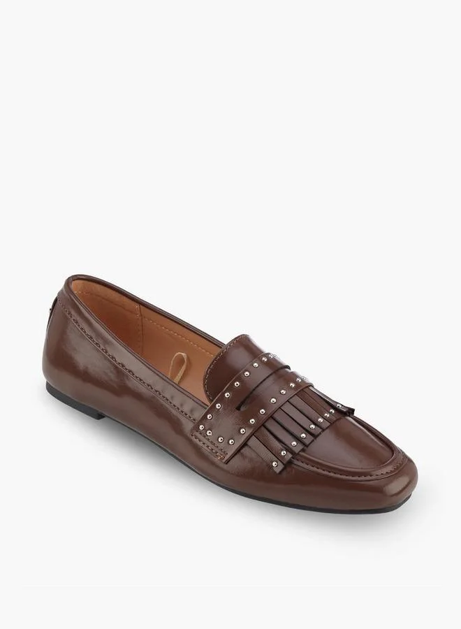 Celeste TAUPE Women Embellished Slip-On Loafers for Women | Best Price UAE