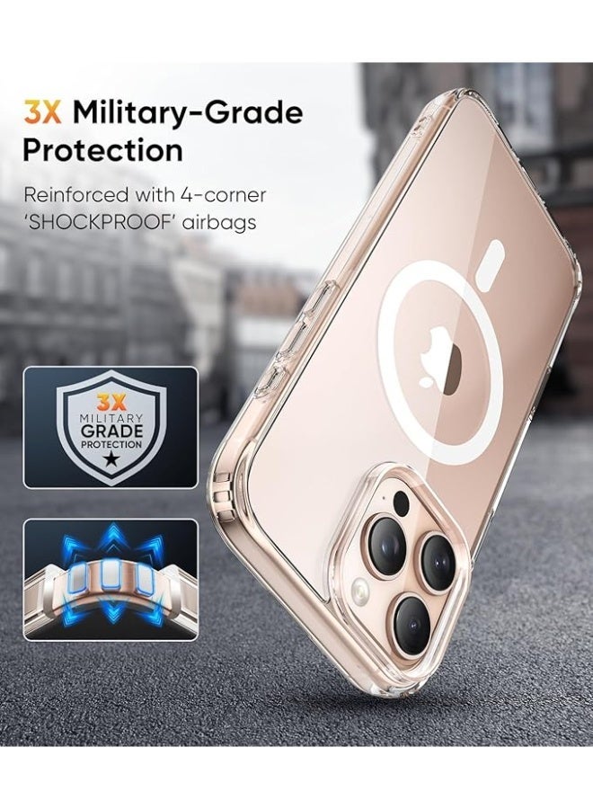 MONOGUE Crystal Palace Case for iPhone 16pro max - Clear  Drop Protection, Clear Guard Anti‑Yellowing & Scratch‑Resistant, MagSafe & Wireless Charging Compatible - Image 4