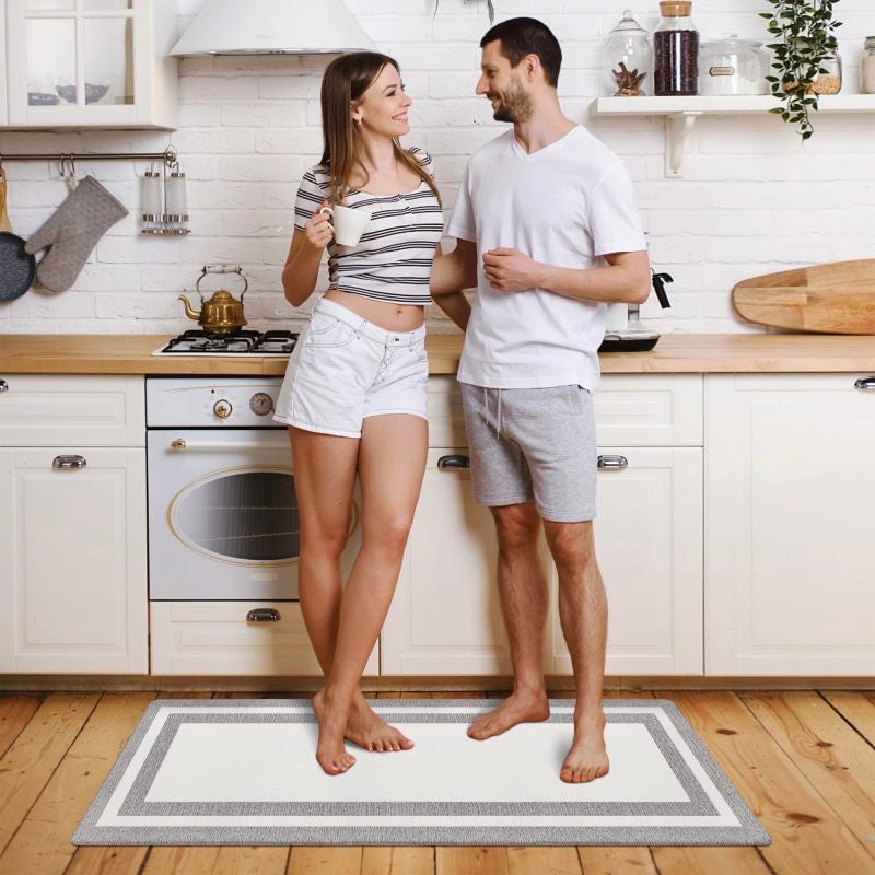 Anti Fatigue Kitchen Mat 17x47 Cushioned Foam Core - Ergonomic Non Slip Mat - Waterproof Easy Clean Floor Rug for Kitchen Sink Laundry Office - Image 3