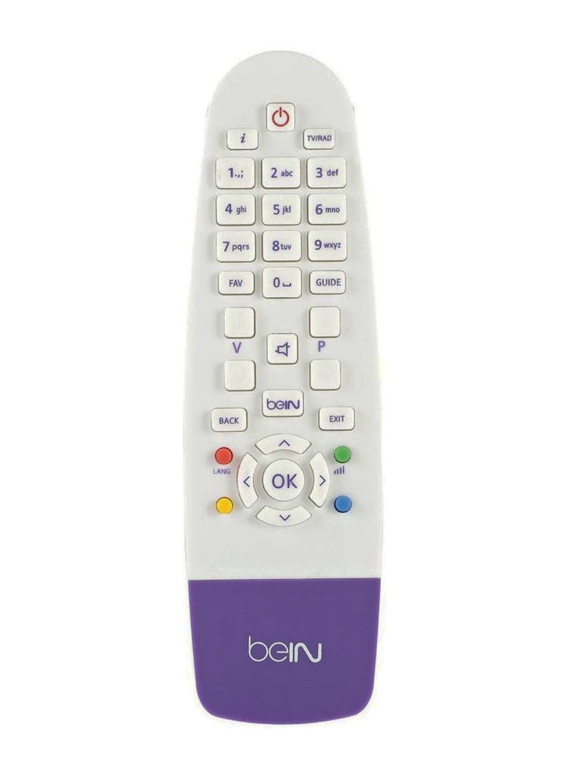 Bein Sport Receiver TV Remote Control White/Purple - Image 1