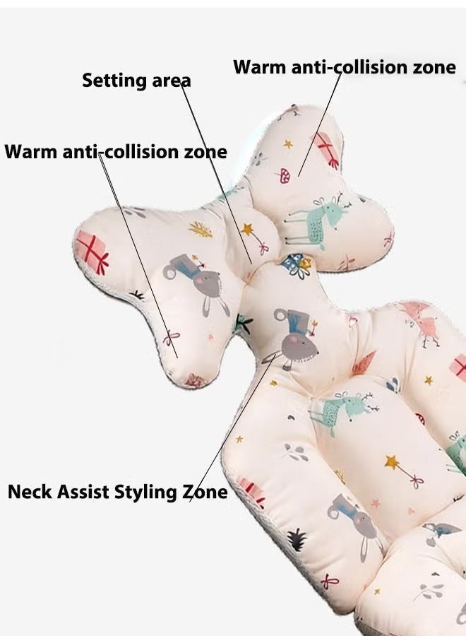 Berma Baby وسادة مقعد الطفل بطانة مقعد الطفل بطانة مقعد الطفل بطانة كرسي السيارة العالي ثلاثية الأبعاد الشبكية الهوائية القابلة للتنفس للرضع بطانة ناعمة، حاملة أطفال، وسادة عربة أطفال غير قابلة للانزلاق للطفل ا - Image 4