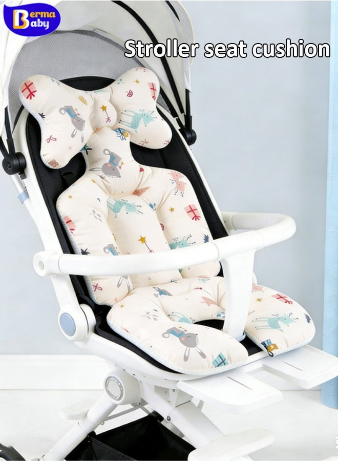 Berma Baby وسادة مقعد الطفل بطانة مقعد الطفل بطانة مقعد الطفل بطانة كرسي السيارة العالي ثلاثية الأبعاد الشبكية الهوائية القابلة للتنفس للرضع بطانة ناعمة، حاملة أطفال، وسادة عربة أطفال غير قابلة للانزلاق للطفل ا - Image 1