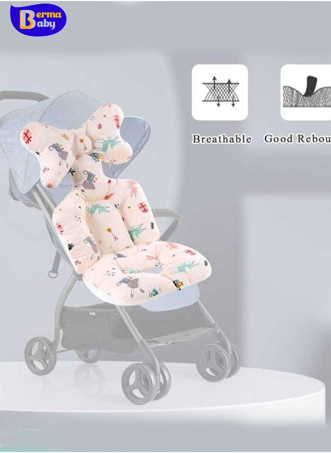 Berma Baby وسادة مقعد الطفل بطانة مقعد الطفل بطانة مقعد الطفل بطانة كرسي السيارة العالي ثلاثية الأبعاد الشبكية الهوائية القابلة للتنفس للرضع بطانة ناعمة، حاملة أطفال، وسادة عربة أطفال غير قابلة للانزلاق للطفل ا  - Image 1