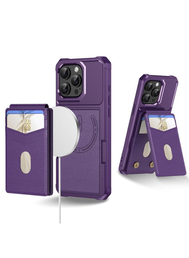 Zaboon Case For iPhone 13 Pro Max 2-in-1 Magnetic Wallet MagSafe Leather Back Phone Case - Image 1