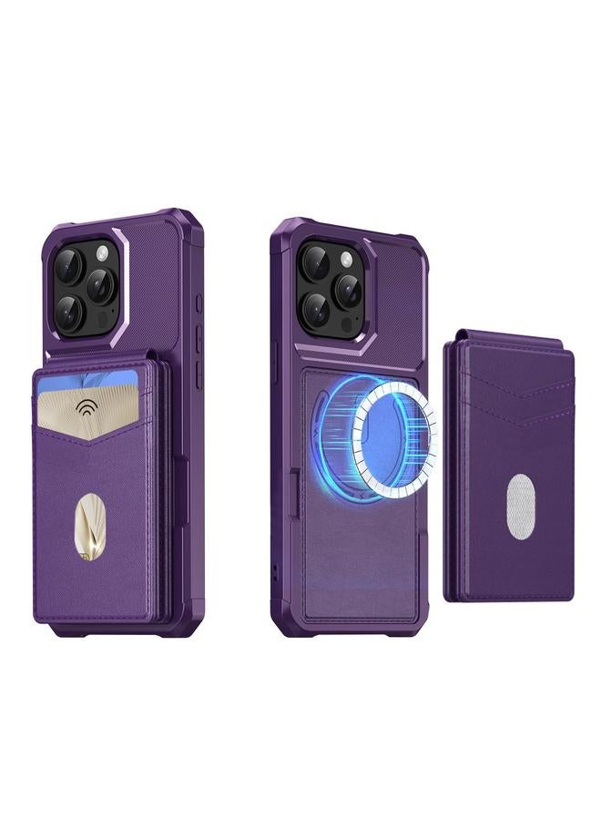 Zaboon Case For iPhone 13 Pro Max 2-in-1 Magnetic Wallet MagSafe Leather Back Phone Case - Image 2