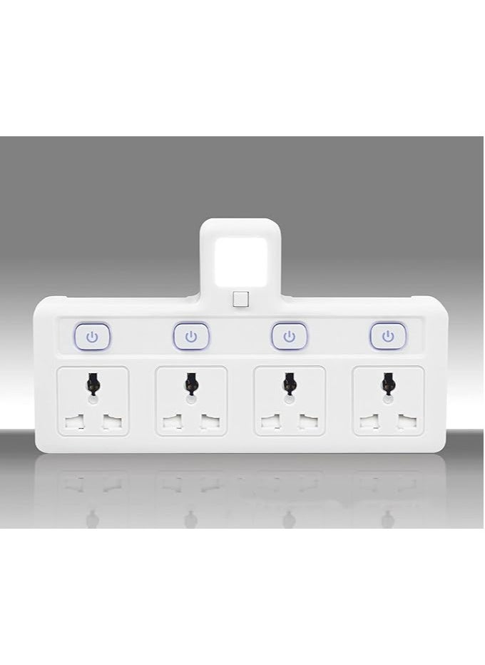 TYCOM Power Adapter Multi Plug Extension with 4 Ways Night Light Extender Wall Charger Socket Multiple Electrical Outlet Adaptor Charging Station for Home Office  - Image 5