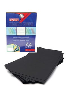 PARTNER 100-Piece A4 Size Binding Sheet Cover Black  - Image 1