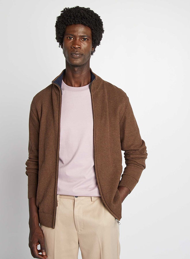 Kiabi High neck zip-up cardigan  - Image 1