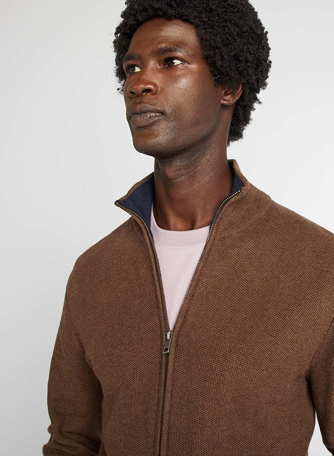 Kiabi High neck zip-up cardigan  - Image 4
